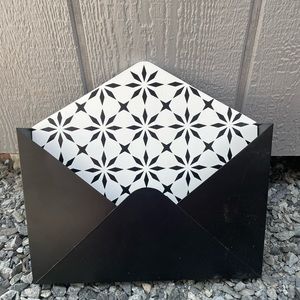 11” x 10.5” Wooden Decorative Wall Mail Holder, Black & White, Hobby Lobby